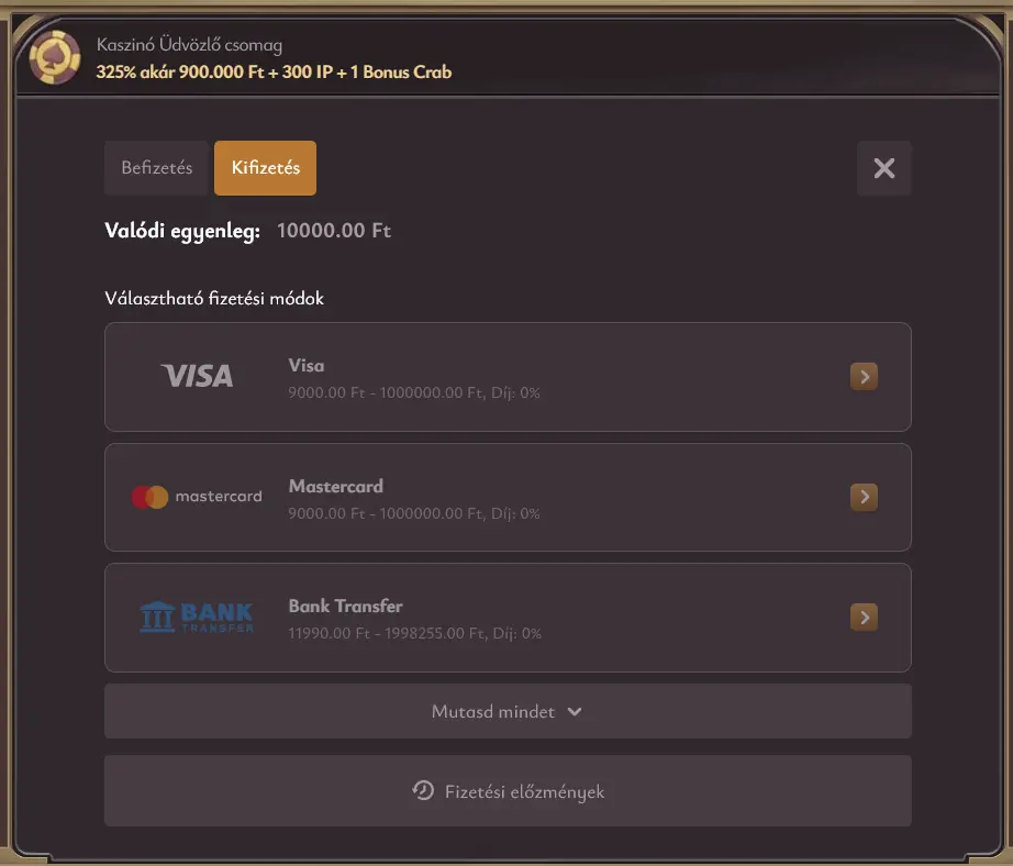 ViciBet Visszavonás